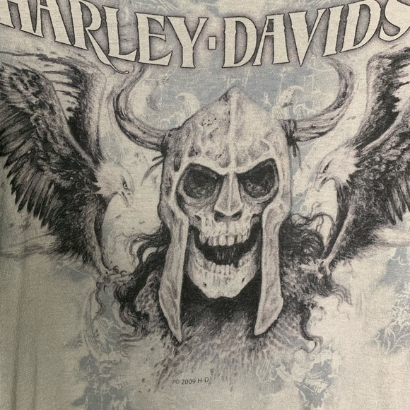 Harley Davidson 2009 gray T-shirt with two looks - Picture 2 of 8